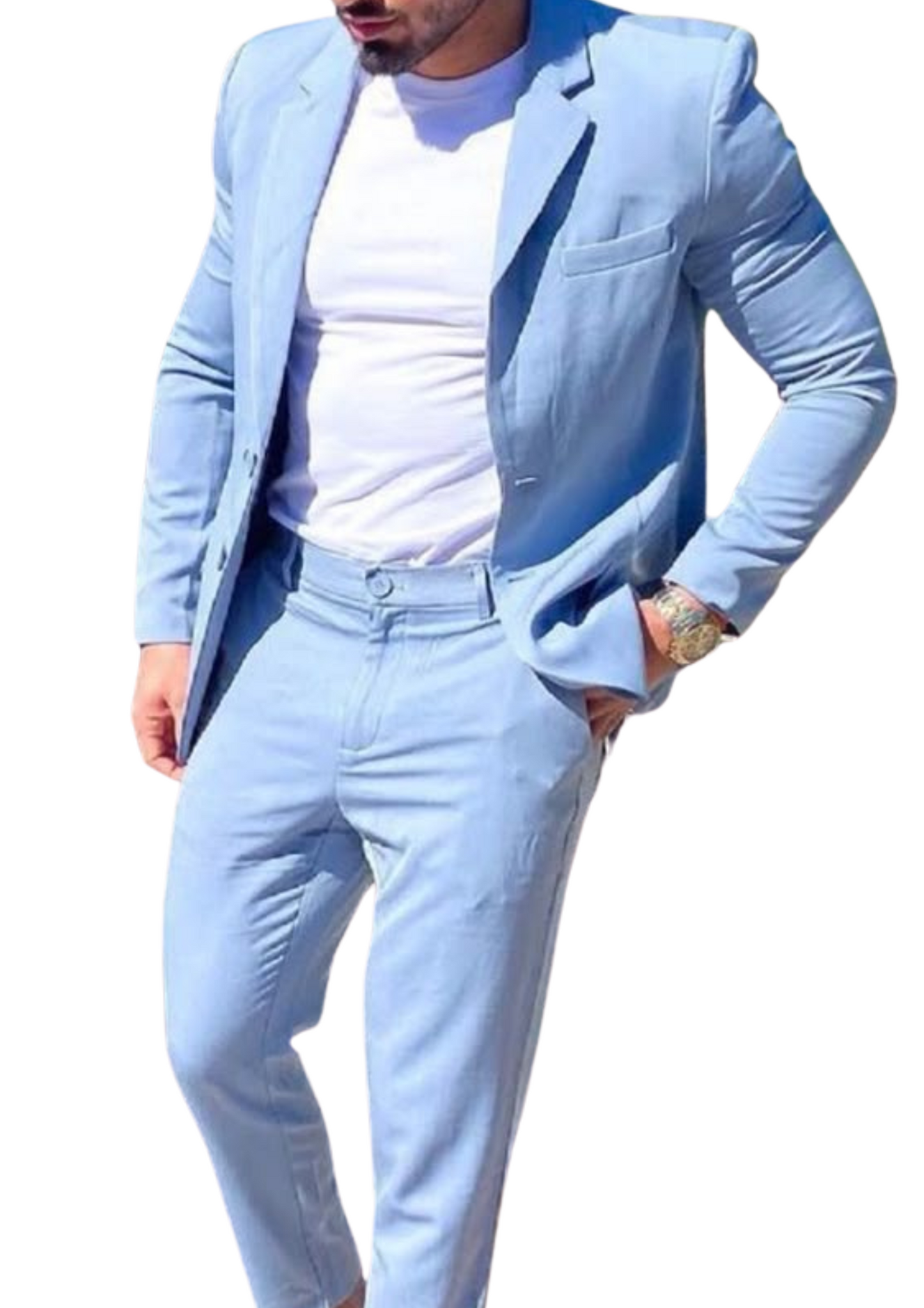 Traje Azul Claro